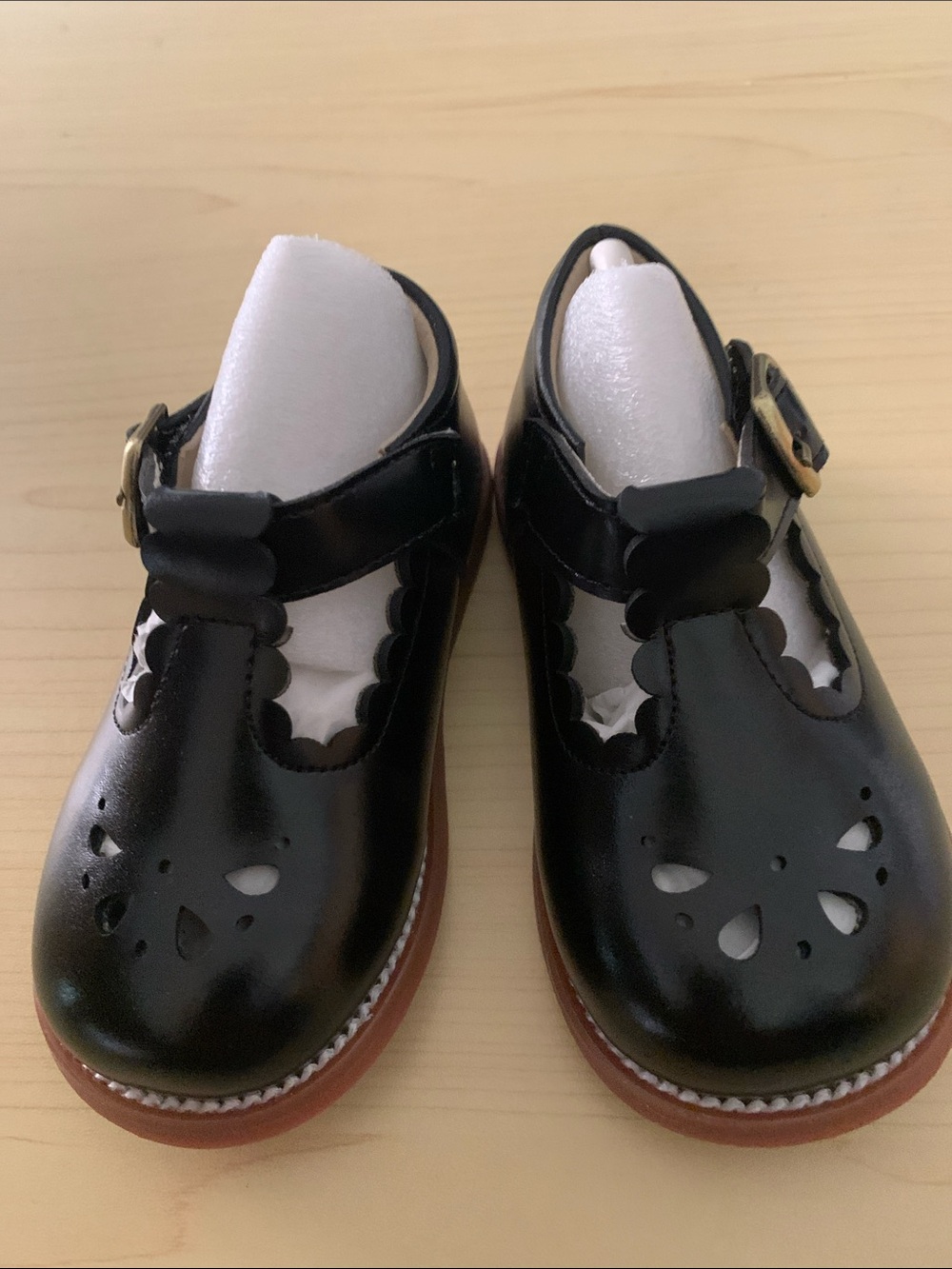 Black Mary Jane Dress Shoes for Kids with Scalloped Detail